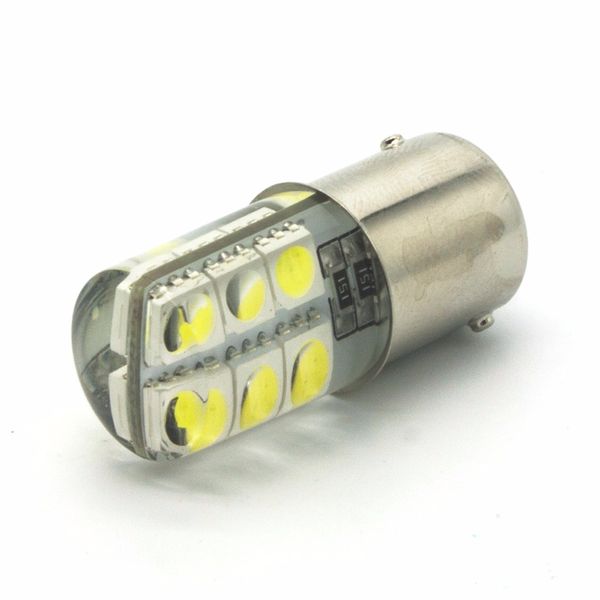 BA15S 1156 LED luci bianche 12led 5050 SMD gel di silice DC 12V auto posteriore fanale posteriore lampada s25 lampadina