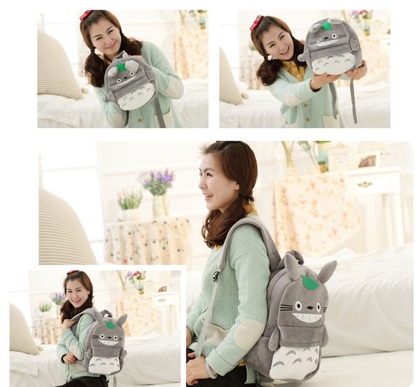 

kawaii kid's backpack size 30*25cm approx. totoro plush lady girl's backpack ; gift small totoro