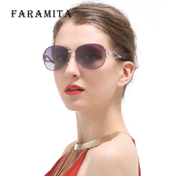 

faramita бренд пилот полые поляризованных кадров овальные женские солнцезащитные очки виктория великолепный элегантный вождения металлически, White;black