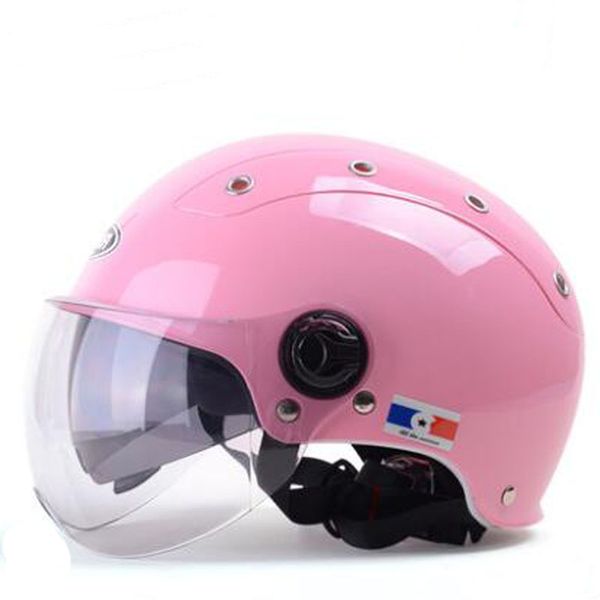 

summer sunscreen motorcycle helmets helmet double lens half face electric motorbike safety cap with reflective stripe