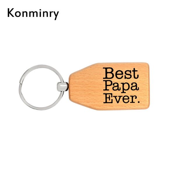 

classic papa ever key chains wood square geometry pendant keychain metal key ring dad letter father gifts jewelry konminry, Silver
