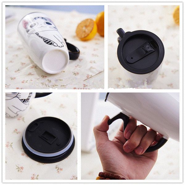 

мультфильм drinkware cute cat керамическая кружка с крышкой большой емкости 600 мл кружки кофе чай с молоком чашки новизна подарки