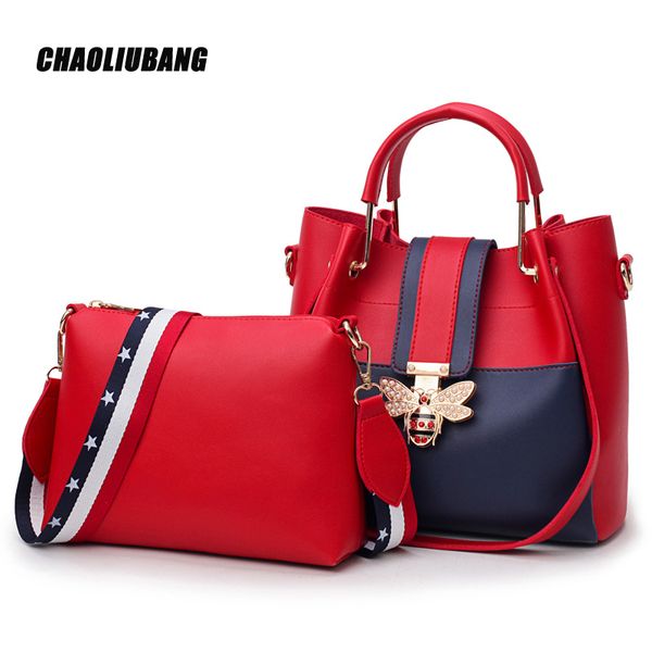 

2018 de igner cro body bag 2pc et fa hion bee pearl women me enger bag handbag women famou brand tote houlder bag 3637