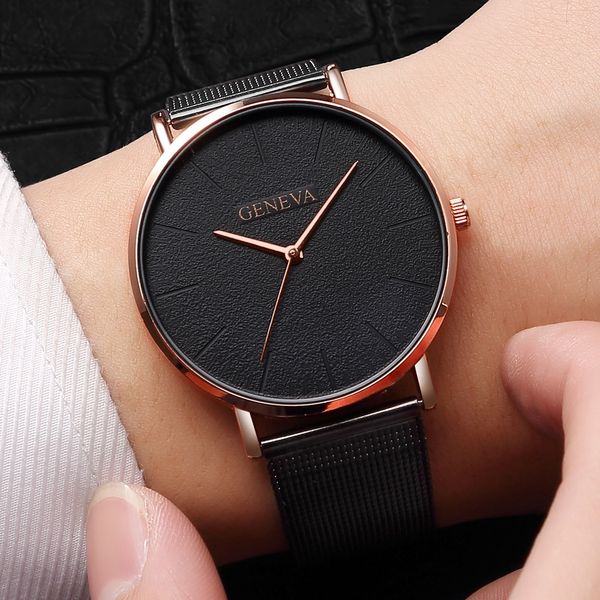 

men women fashion stainless steel strap analog quartz wrist watch luxury simple style designed bracelet watches women clock 2018, Slivery;brown
