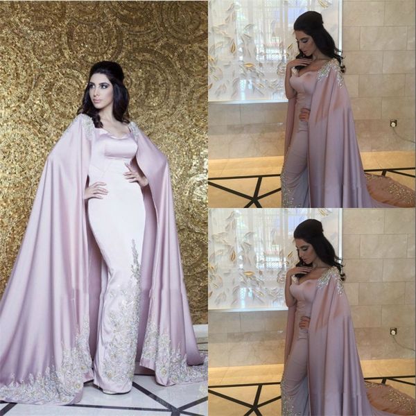 

vintage purple dubai mermaid evening dresses with cape elegant lace prom gowns long scoop neck women wear saudi arabian arabic formal dress, Black;red