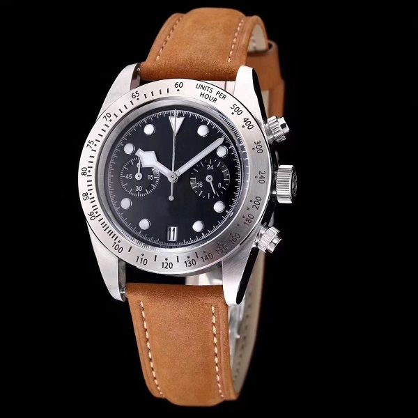

Luxury chronograph men 039 watch 79350 japane e quartz fly back tainle teel trap black dial port men men watch watche