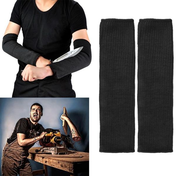 

steel wire cut proof arm sleeve guard bracer anti abrasion armband protector anti-cutting arms work labor protection tool, Black;gray