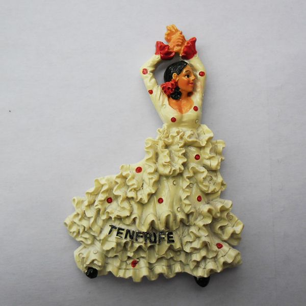 

spanish national cultural flamenco dance memorial refrigerator stickers tenerife travel collection magnets gift