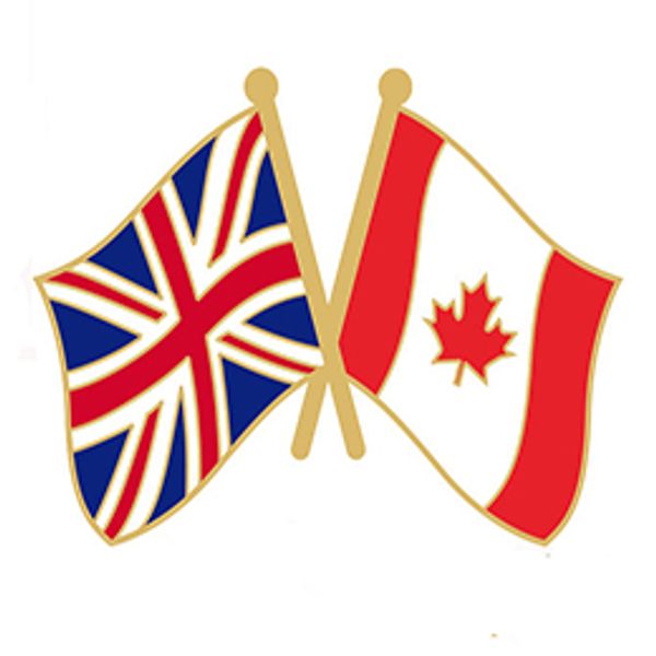 UK Canada Amizade Pin 100 pcs muito Frete grátis XY0302