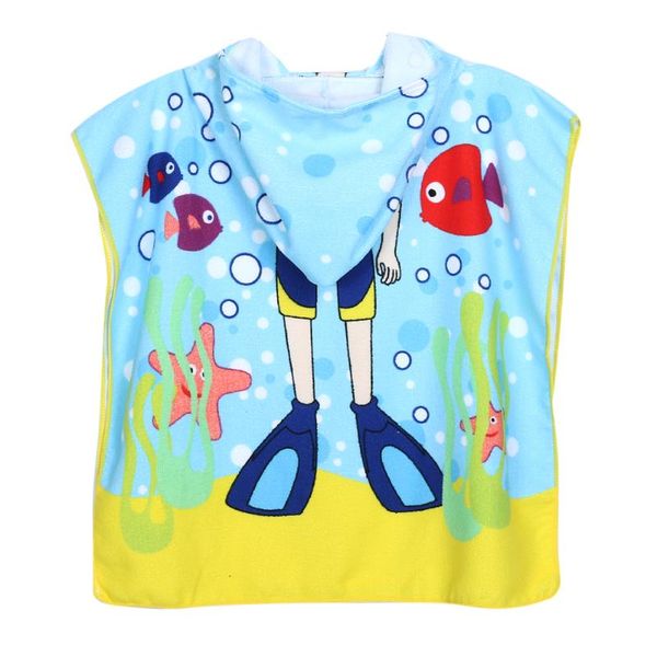 

frogman children beach towel cartoon hooded boys girl baby bath towel