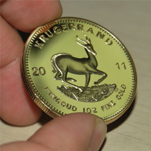 

5pcs/lot,2011 south africa krugerrand 24k gold double plated coin