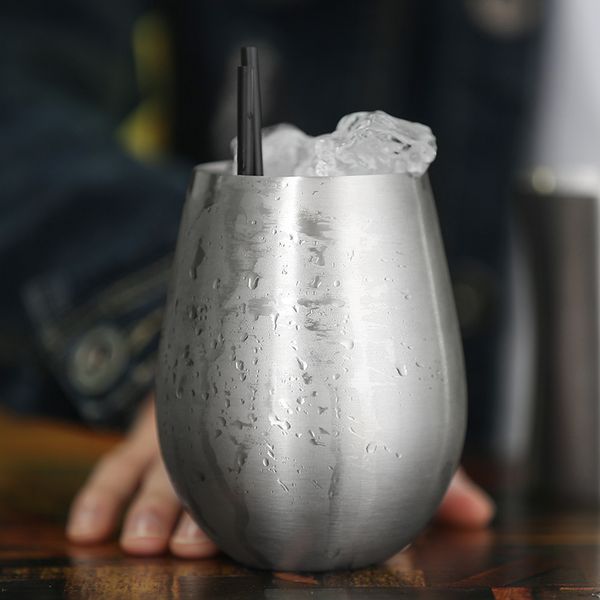 

500ml stainless steel beer mugs cocktails cups metal wine glasses large juice beer cups kids mug outdoor cafe drinkware