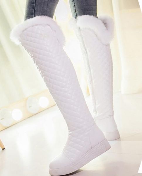

send 2018 winter new style pointed end slope heel korean women's high boots, Black