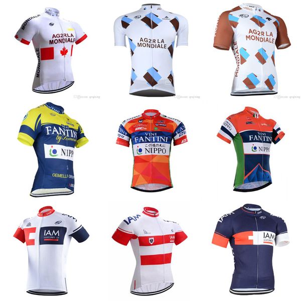 

AG2R FANTINI команда Велоспорт с короткими рукавами трикотажные изделия мужские велос