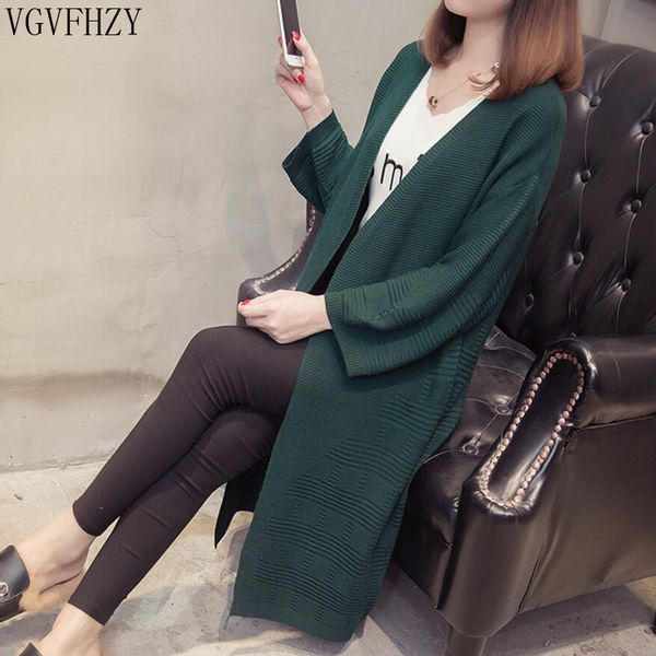 

2018 female long cardigans coat loose sweater women autumn winter casual raglan sleeve plus size knit cardigan sweater jumper, White;black