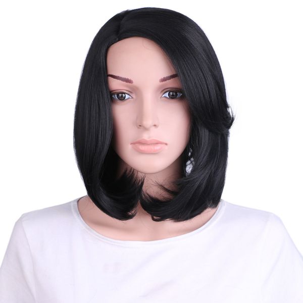 Fashion Women Long Wavy Bob Hairstyle Black Color Synthetic