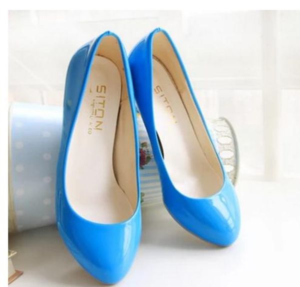 

send big size high heels shoes korean princess shoes women single shoes, Black