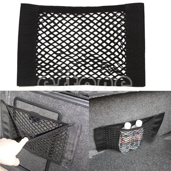 

1pc car back rear trunk seat elastic string net mesh storage bag pocket cage