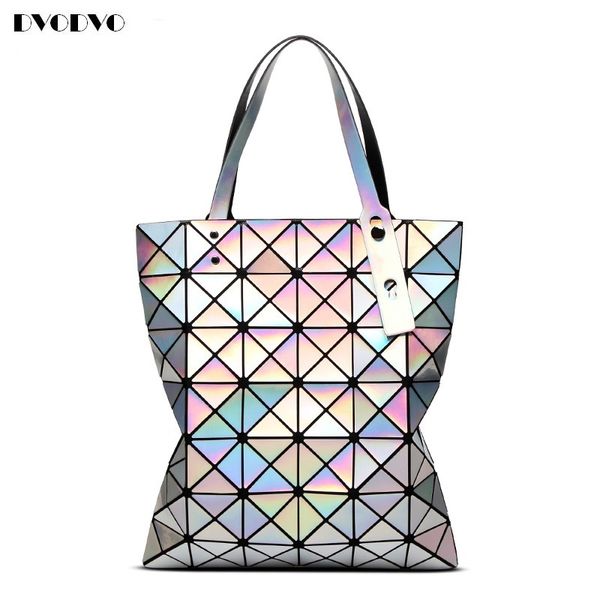 

Bao Bao мода сумки Лазерная геометрия Алмазная форма ПВХ голографическая сумка лоскутное женская сумка Сумка Baobao 6 * 7