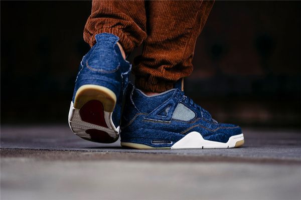 

2018 new 4 4 denim l jean travi men blue jean weetheart ca ual hoe with hoe box
