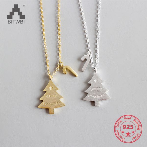 

100% s925 sterling silver christmas tree pendant necklace charms fashion jewelry gift for women