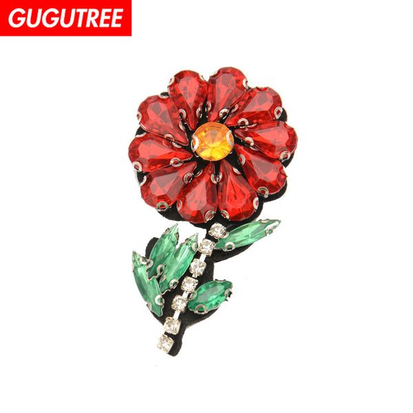 

gugutree beaded flower patches,crystals diamonds insects sequined applique patch for coat,t-shirt,hat,bags,sweater,backpack bdp-30, Black