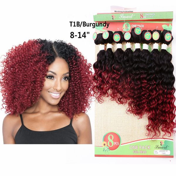 Brazilian Kinky Curly Hair Weave Ombre T1b Bug Jerry Curly Hair
