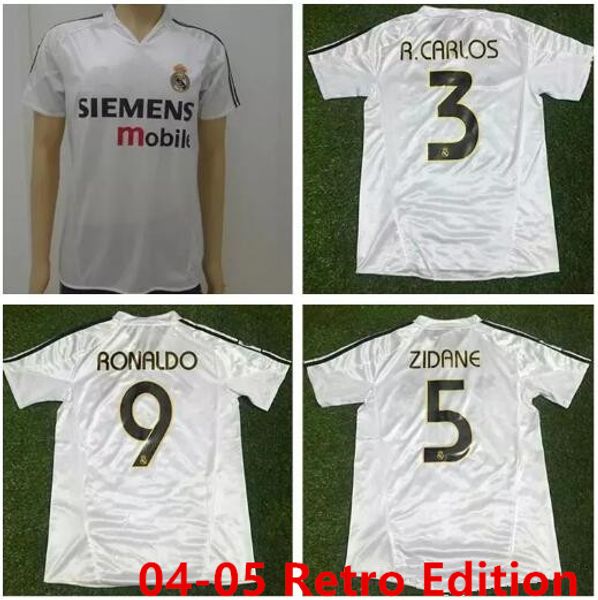 

2004 2005 real madrid jer ey retro vintage cla ic 04 05 zidane beckham ronaldo carlo raul cami eta futbol maillot de foot occer hirt