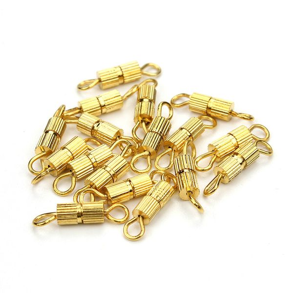 

10pcs/lot diy jewelry accessories gold silver rhodium plated screw clasps buckle suitable for bracelet necklace, Blue;slivery
