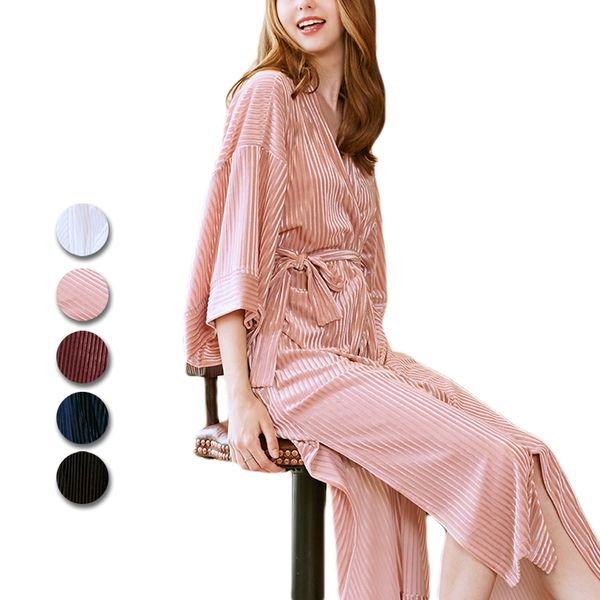 

unlimon womens elegant robe noble bathrobe long nightgown half sleeve ladies housecoat bridesmaid robes velour pyjamas, Black;red