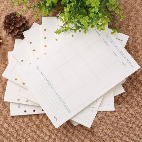 

notebook papers a5 a6 pages planner filler paper inside page weekly monthly plan to do list cornell matching filofax kikkik, Purple;pink