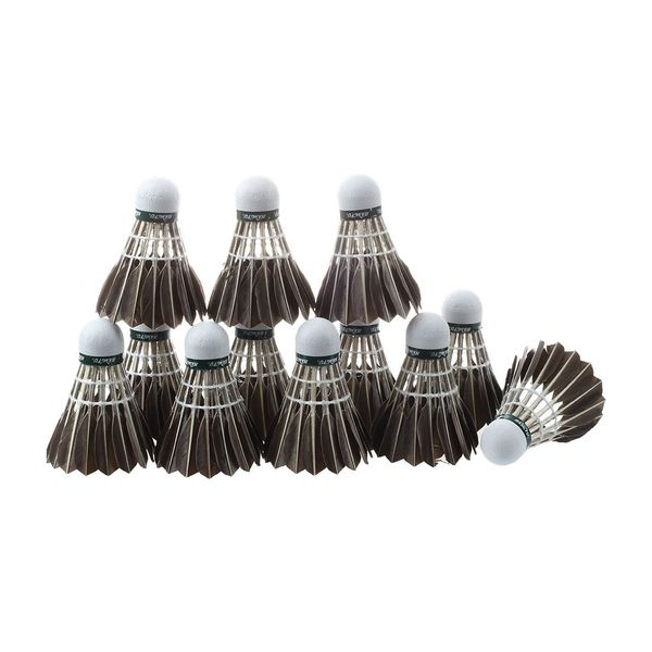 

12x training black feather shuttlecocks birdies badminton balls game sport