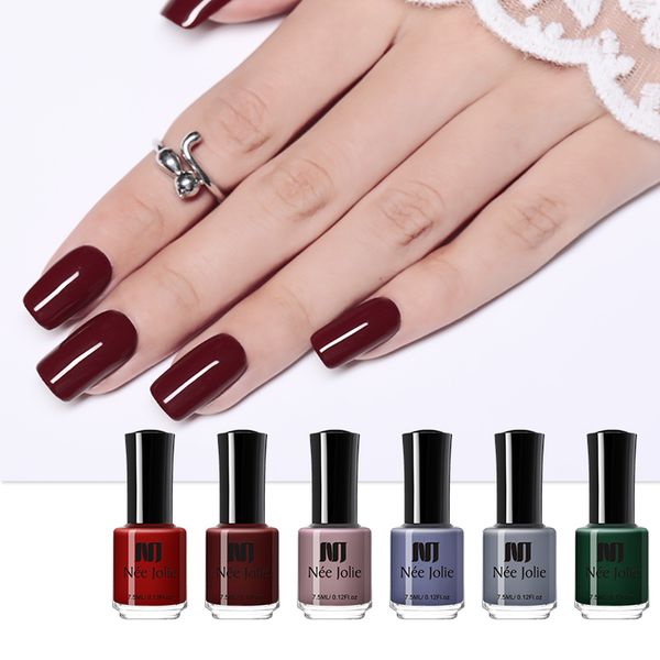 

nee jolie 7.5ml nail polish pure colors gray red coffee nude series nail art polish lacquer varnish manicure
