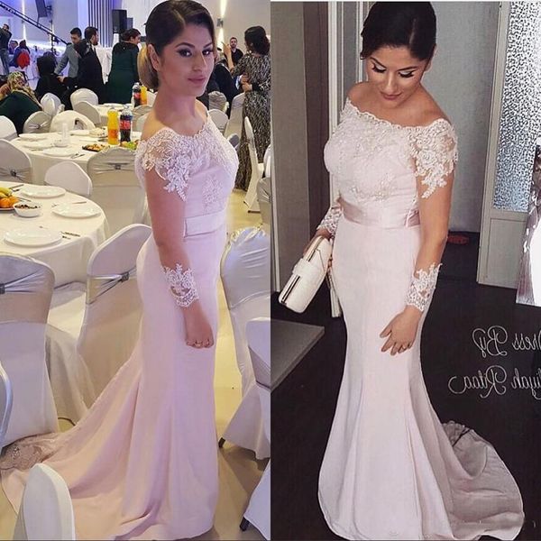 

сексуальная длина пола русалка мать невесты платья с рукавами квадратный шею аппликации с длинным рукавом вечернее платье вечерние платья, Black;red