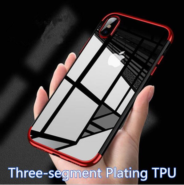 

for iphone x three-segment series plating tpu cellphone case for iphone 12 12 pro max 11 11promax xs xr xs max 7/8 plus