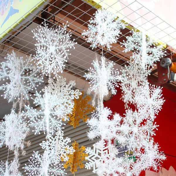 

30pcs christmas snow flakes white snowflake ornaments holiday christmas tree decortion festival party home decor xn676