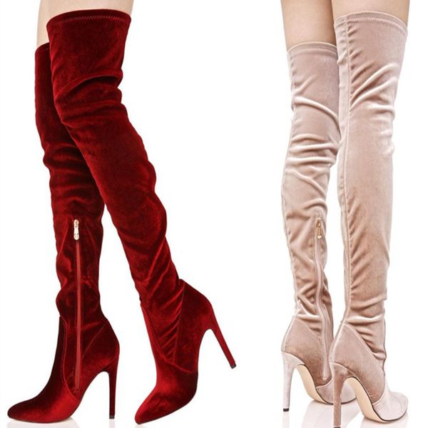 Botas Terciopelo Altas Flash Sales, UP TO 69% OFF | agrichembio.com