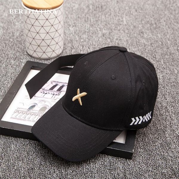 

berthatina x letter embroidery fashion baseball cap women men sport bones casquette men snapback hat for hip hop hats, Blue;gray