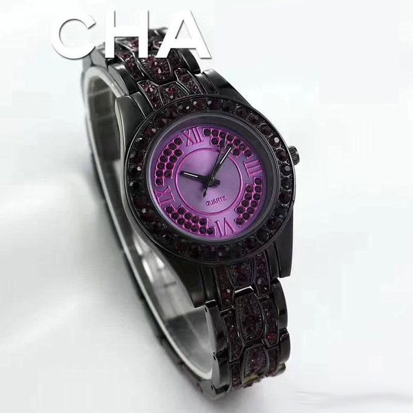 

роскошные женщины часов платья алмазов стали полосой мода женских кварцевых наручных часов для даст девушку лучшего подарка часов relojes mu, Slivery;brown