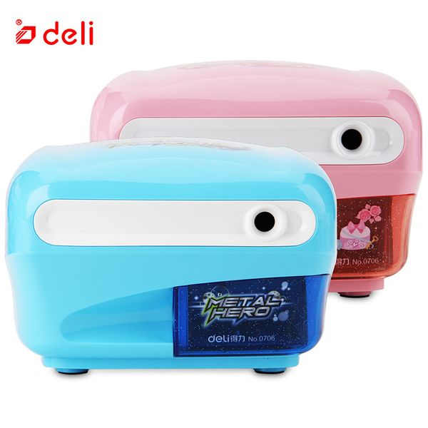 

deli automatic electric pencil sharpener candy color battery operated desksupplies school office stationery manual sharpener