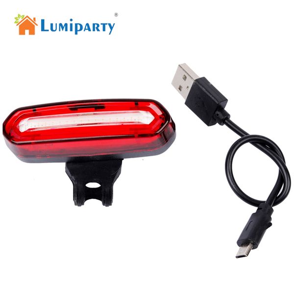 

lumiparty 100lm led bike light usb rechargeable bicycle lights mount safety warning rear lighting bike lamp bicycle accessories