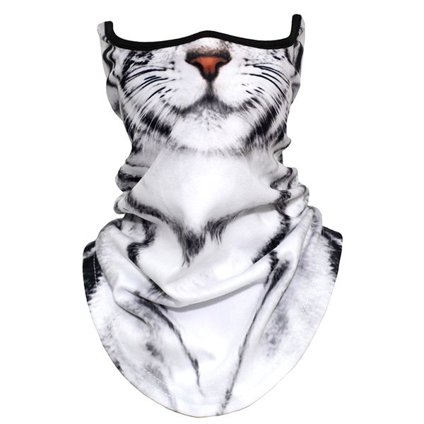 

winter 3d cat animal bandana fleece warmer magic scarf neck gaiter half face mask ghost monkey ear cover neck tube face shield, Blue;gray