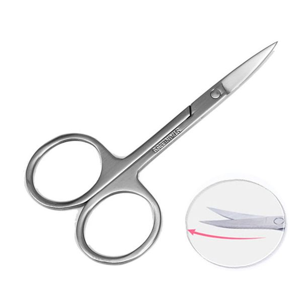 

5pcs smooth stainless steel functional cuticle scissor nails curved scissors pedicure dead skin remover scissor eyelash