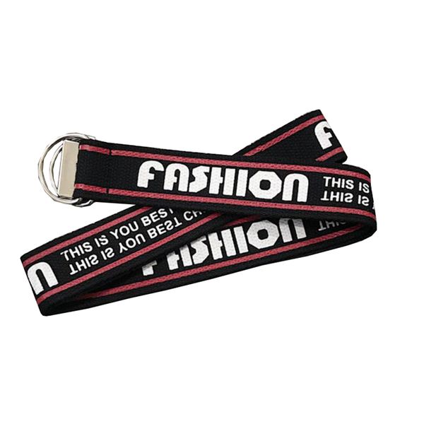 

2018 new fashion women belt embroidery letter printed yellow belts woven female waistbands modern long pant accessories, Black;brown