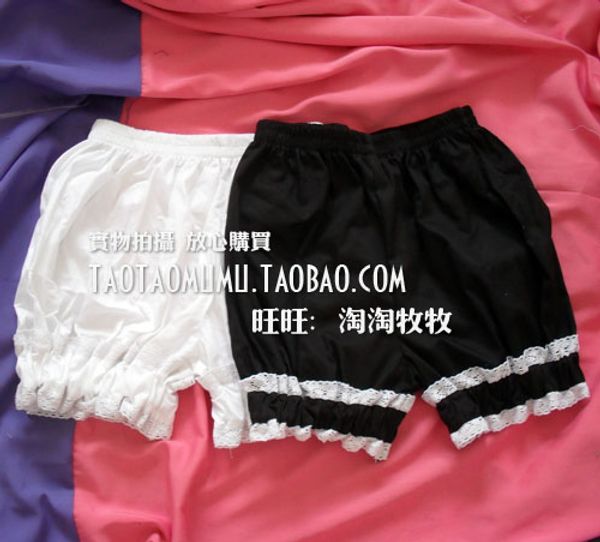 

sale cute lolita shorts bloomers black/white any size, White;black