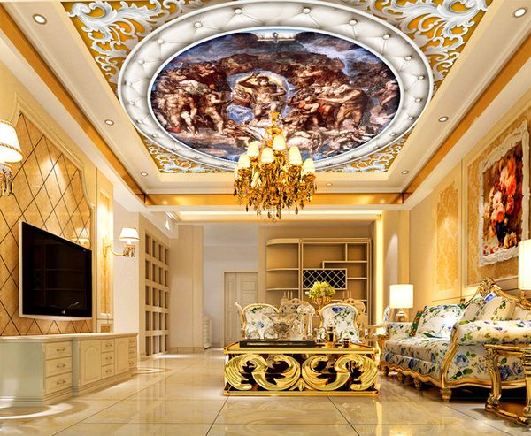 

custom retail 3d large european characters classical pattern zenith mural