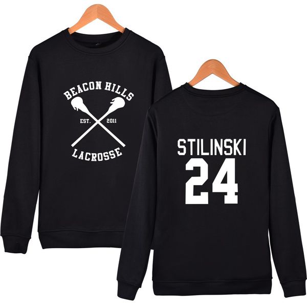 

wolf stiles teen stilinski 24 sweatshirt dunbar mccall moletom capless hoodie plus size pullover mens hoodies and sweatshirts, Black