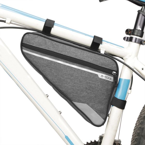 

triangle beam waterproof upper tube mountain road bike riding large capacity saddle bag bicycle bag reflective design