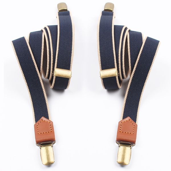 

mantieqingway women men elastic clip-on suspenders 4 clips strap leather elastic belt adjustable suspender trousers accessories, Black;white