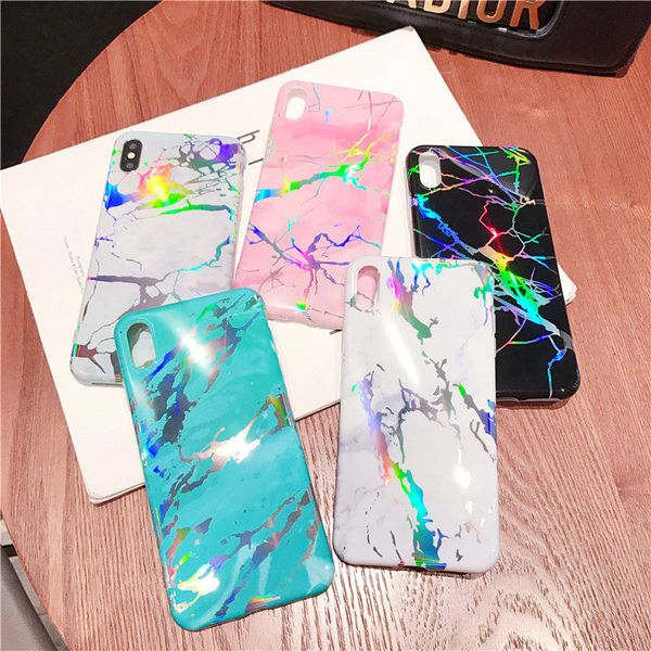 

игристое тпу крышка лазера мраморный чехол для iphone x xs max xr samsung примечание 9 huawei p20 pro/lite nova 3/3e / 3i